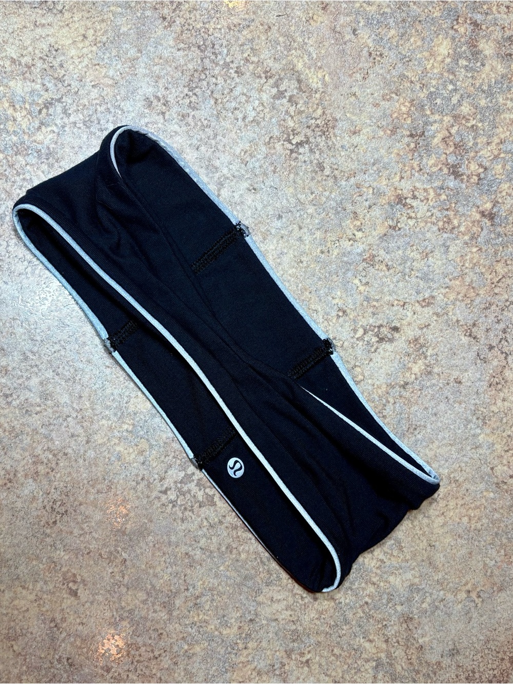 lululemon athletica Black Headband with Reflective Trim